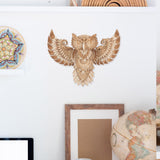 Wood Owl Wall Decor Hand Carved Wood Owl Decor Rustic Owl Statue Wall Plaque Hanging Home Decor Accent Art Unique Sculpture Decoration