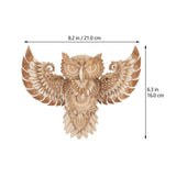 Wood Owl Wall Decor Hand Carved Wood Owl Decor Rustic Owl Statue Wall Plaque Hanging Home Decor Accent Art Unique Sculpture Decoration