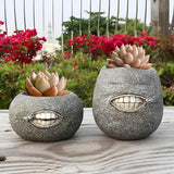 Unique Tooth Indoor Planter Pot Set-2,Funny Small Succulent Plant Pot,Novelty Home Decor Flower Pot,Cute Halloween Resin Flowerpot