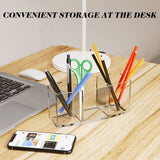 Acrylic Makeup Brush Holder 3 Slots Cosmetic Brushes Storage Clear Pen Holder Eyeliners Eyebrow Pencil Display Case for Desk