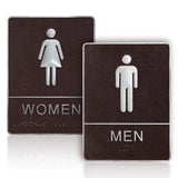 Men and Women Restroom Sign with Braille, 2pcs Restroom Sign for Business Bathroom Signs with Double Sided Tape for Business In Australia - Darrahopens