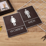 Men and Women Restroom Sign with Braille, 2pcs Restroom Sign for Business Bathroom Signs with Double Sided Tape for Business