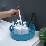 Plastic Lazy Susan Organizer Turntable Round 9-Inch Rotating Storage Organizer Tray with Handles for Kitchen Cabinets, Pantry