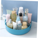 Plastic Lazy Susan Organizer Turntable Round 9-Inch Rotating Storage Organizer Tray with Handles for Kitchen Cabinets, Pantry