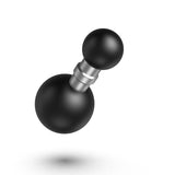 Equipped with dual socket arm rotating ball, dual ball head motorcycle phone holder extension accessory 1-inch ball head