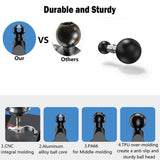 Equipped with dual socket arm rotating ball, dual ball head motorcycle phone holder extension accessory 1-inch ball head
