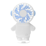 USB astronaut mini fan rechargeable portable handheld fan 3-speed cooling personal fan detachable base In Australia - Darrahopens