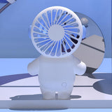 USB astronaut mini fan rechargeable portable handheld fan 3-speed cooling personal fan detachable base In Australia - Darrahopens