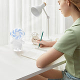 USB astronaut mini fan rechargeable portable handheld fan 3-speed cooling personal fan detachable base