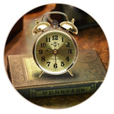 Loudly Alarm Clock for Heavy Sleepers, Manual Winding Mechanism, Gold Vintage Metal, Alarm Clock for Kids Bedroom