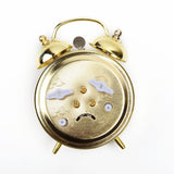 Loudly Alarm Clock for Heavy Sleepers, Manual Winding Mechanism, Gold Vintage Metal, Alarm Clock for Kids Bedroom