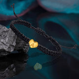 Gold Initial A Letter Heart Charm Bracelets for Women Handmade Rope Braided Adjustable Jewelry Personalized Birthday Gifts for Women