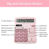 Calculators Desktop, Digit Dual Power Cute Calculator with Large LCD Display Big Button for Office Home and School (Pink) In Australia - Darrahopens