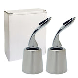 2 Pack Stainless Steel Wine Stoppers, Reusable Wine Bottle Stopper Sealer with Silicone Plug, Beverage and Wine to Keep Fresh In Australia - Darrahopens