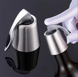 2 Pack Stainless Steel Wine Stoppers, Reusable Wine Bottle Stopper Sealer with Silicone Plug, Beverage and Wine to Keep Fresh In Australia - Darrahopens