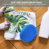 2 Pack Dog Grooming Brush, Premium Soft Silicone Pet Bath Brushes with Adjustable Handle, Shampoo Soothing Comb In Australia - Darrahopens