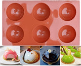 3 Pack 6 Holes Large Hemisphere Dome Silicone Mold, 6 Cavities,Half Sphere Silicone Tray for Making Hot Chocolate In Australia - Darrahopens