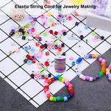 Elastic String for Bracelets, 1mm x 330 Feet Sturdy Rainbow Elastic Cord for Jewelry Making, Necklaces, Beading and Crafts
