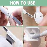 Cleaner Kit for Multifunction Cleaning Pen with Soft Brush for Bluetooth Earphones Case Soft Brush Flocking Sponge In Australia - Darrahopens
