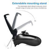 Phone Clip for Controller Mobile Gaming Mount Bracket Holder Adjustable Stand Clamp for Remote Play (Black)