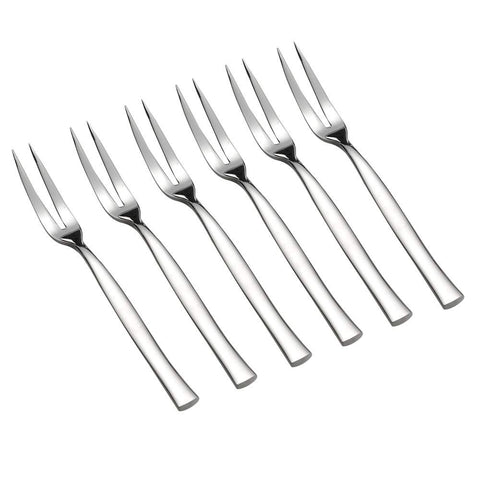 8-Piece Stainless Steel 2-Prong Appetizer Forks, Small Forks, Fruit Fork Stainelss Prong Mini Meat Fork Fruit Tasting Fork In Australia - Darrahopens