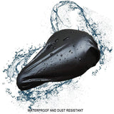 Waterproof Bike Saddle Cover in Black, Bicycle Seat Rain Cover with Elastic, 3Packs Bike Seat Cover