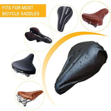 Waterproof Bike Saddle Cover in Black, Bicycle Seat Rain Cover with Elastic, 3Packs Bike Seat Cover