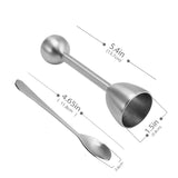 Egg Cracker Topper Set of 5 - Includes 2 Egg Cups, 2 Spoons and 1 Cutter - Stainless Steel Easy Egg Opener