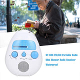 Shower Radio, Portable AM/FM Shower Bathroom Radio with Rotating Knob, Built in Speaker, 96 Bit HD Shower Radio Speaker