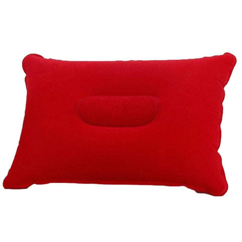 Inflatable Pillow, 2 Pack Ultralight Camping Travel Pillow Desk Rest Neck Support for Hiking Backpacking Office, Red Blue