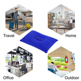 Inflatable Pillow, 2 Pack Ultralight Camping Travel Pillow Desk Rest Neck Support for Hiking Backpacking Office, Red Blue