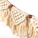 Handmade Boho Tassel Wall Hanging Fringe Panels Garland Banner Woven Tapestry Cotton Crochet Decor Bathroom Bedroom In Australia - Darrahopens