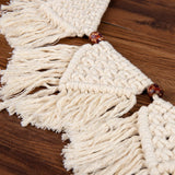 Handmade Boho Tassel Wall Hanging Fringe Panels Garland Banner Woven Tapestry Cotton Crochet Decor Bathroom Bedroom