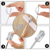 Bread Lame Stainless Steel Bread Lame Knife with Wooden Handle, Sourdough Scoring Tool with Leather Protective Cover In Australia - Darrahopens