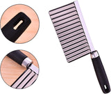 Crinkle Cutter Knife Stainless Steel Cutting Tool for Potato Carrot Chip Vegetable French Fry, Wavy Chopper Wave Slicer Steel In Australia - Darrahopens