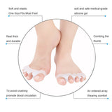 Gel Toe Separator, Toe Spacers Rubber Toe Stretchers Used for Sports Activities, Yoga Practice & Running for Men (1 Pair)