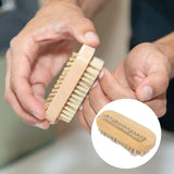 Cleaning Nail Fingernail Brush Wood 2 Side for Manicure Pedicure Double Sided Nail Brush,Toe Finger Nail Scrubber Hand