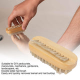 Cleaning Nail Fingernail Brush Wood 2 Side for Manicure Pedicure Double Sided Nail Brush,Toe Finger Nail Scrubber Hand