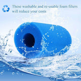 Pool Filter Cartridge , 2 Pack Swimming Pool Filter Foam Cartridge, Reusable Washable Filter Sponge Cleaner for Pool