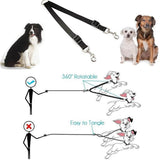 Double Dog Walker Leash, in Length, Head Tilt Adjustable, Tin Alloy Snaps, Suitable for Dogs and Puppies