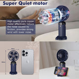 Portable Handheld Fan Hand Held fan 5 Speeds USB Rechargeable Personal Pocket Desk Fan with LED Display In Australia - Darrahopens