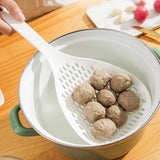 Strainer Scoop Colander Slotted Pasta Spoon Plastic Skimmer Spoon with Handle Food Drain Shovel for Kitchen Cooking
