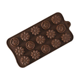 Silicone Candy Chocolate mold Flower Dinosaur Animal Zoo Rose Kids DIY Treats Freezer and Oven Safe (Flower) In Australia - Darrahopens