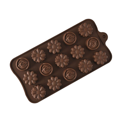 Silicone Candy Chocolate mold Flower Dinosaur Animal Zoo Rose Kids DIY Treats Freezer and Oven Safe (Flower) In Australia - Darrahopens