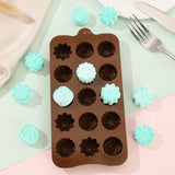 Silicone Candy Chocolate mold Flower Dinosaur Animal Zoo Rose Kids DIY Treats Freezer and Oven Safe (Flower)