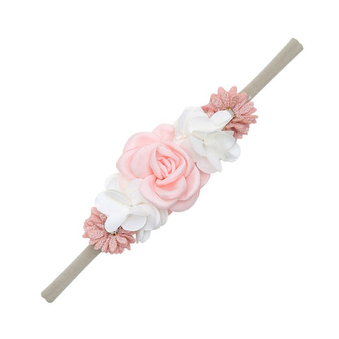 5 Pack White Pink Delicate Rose Flower Nylon Headbands Floral Hair Bows Daisy Flowers Headband Elastic Hair Bands Easter In Australia - Darrahopens