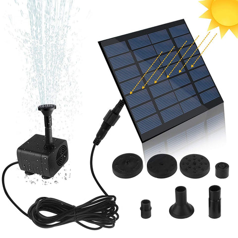 Mini Solar Fountain Pump, Solar Water Pump Power Panel Kit Submersible Brushless for Garden Water Circulation/Pond Fountain In Australia - Darrahopens