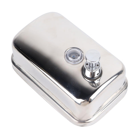 1Pcs Soap Dispenser Wall Mount - 304 Stainless Steel 17oz Capacity Wall Mounted Soap Dispenser for Bathroom(Silver Tone)