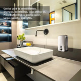 1Pcs Soap Dispenser Wall Mount - 304 Stainless Steel 17oz Capacity Wall Mounted Soap Dispenser for Bathroom(Silver Tone)