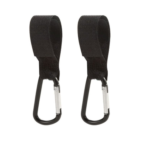 2 pcs Stroller Organizer Hooks Toddler Stroller Baby Bag Hook Hangers Storing Aluminum Alloy Black